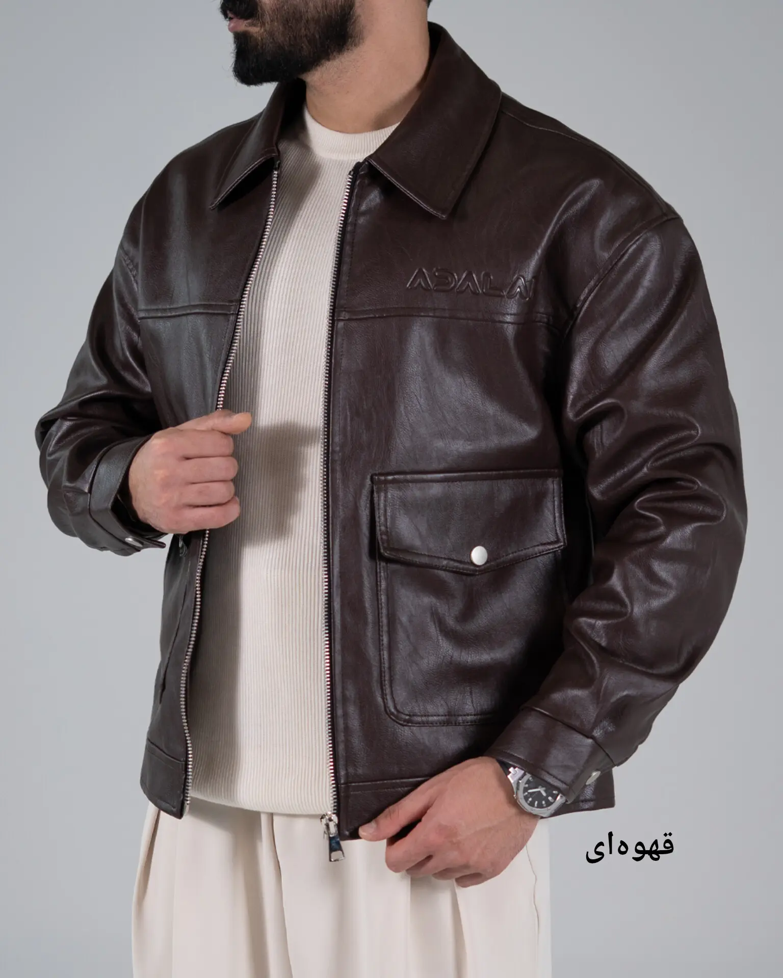 کاپشن دو جیب باکسی-کد5505